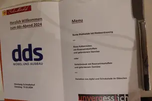 Liebevolle Menükarte 